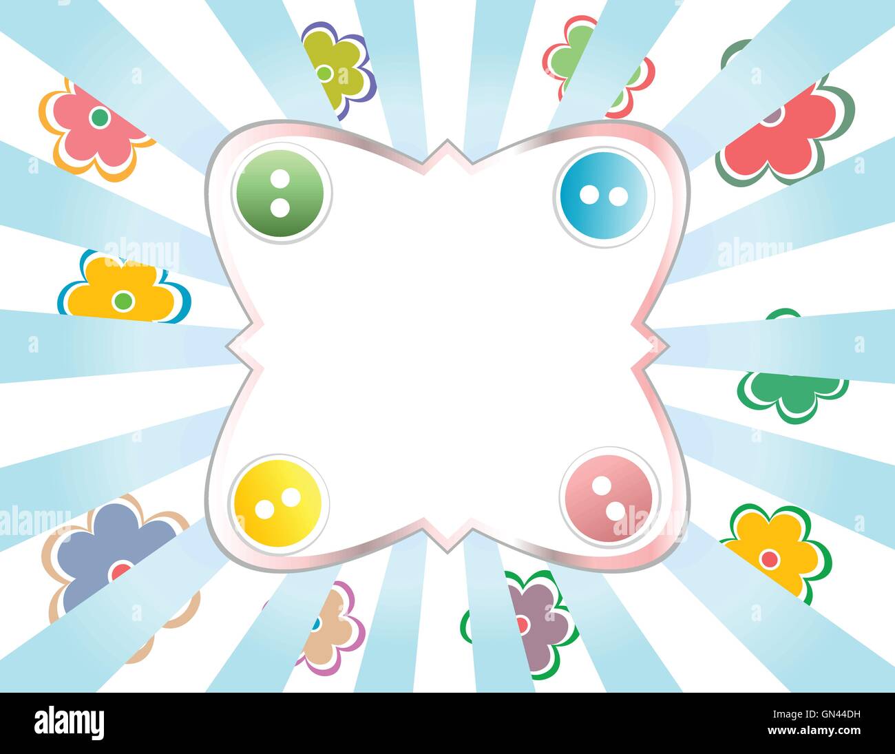 Vektor-Geburtstage-Karte mit Blumen-set Stock Vektor