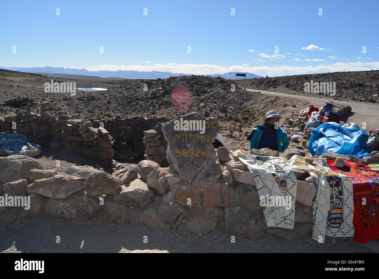 Misti Vulkan, Stratovulkan in den Anden des südlichen Peru Stockfoto