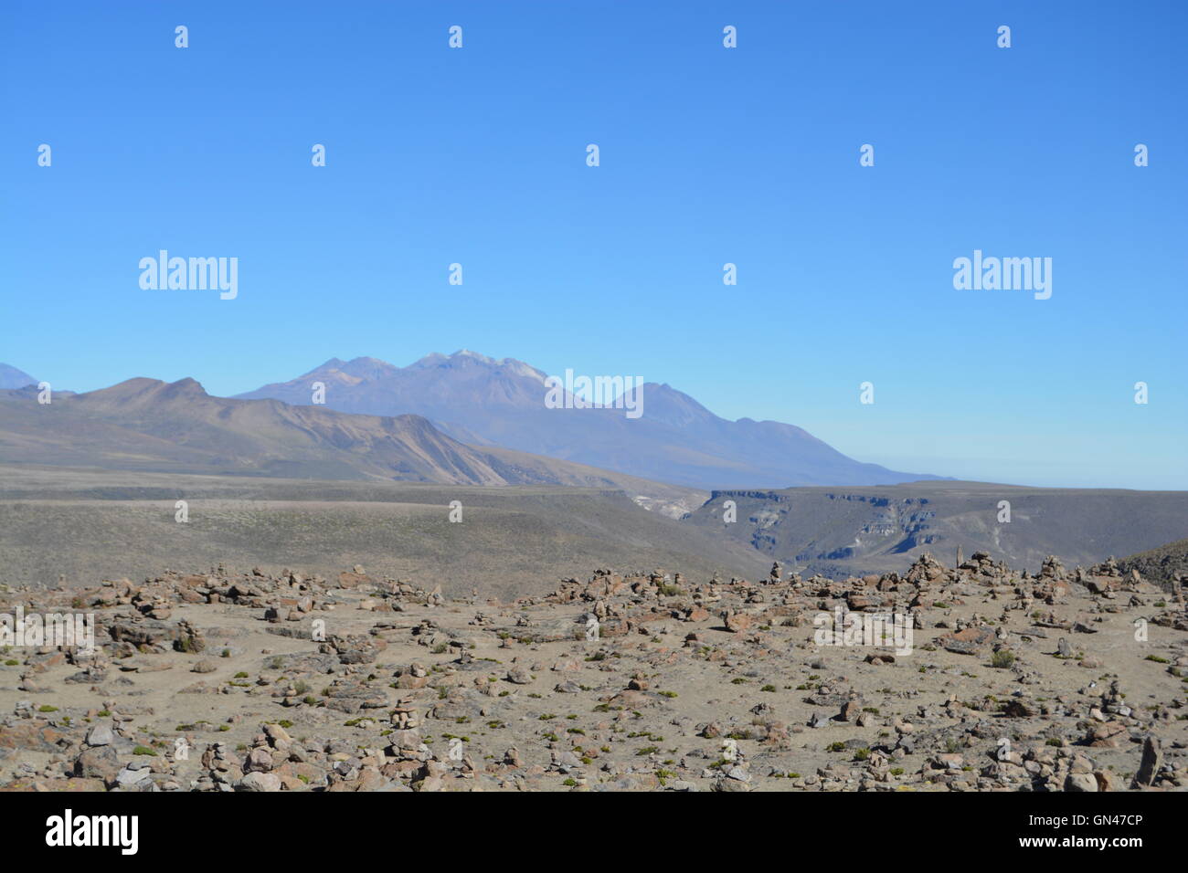 Misti Vulkan, Stratovulkan in den Anden des südlichen Peru Stockfoto