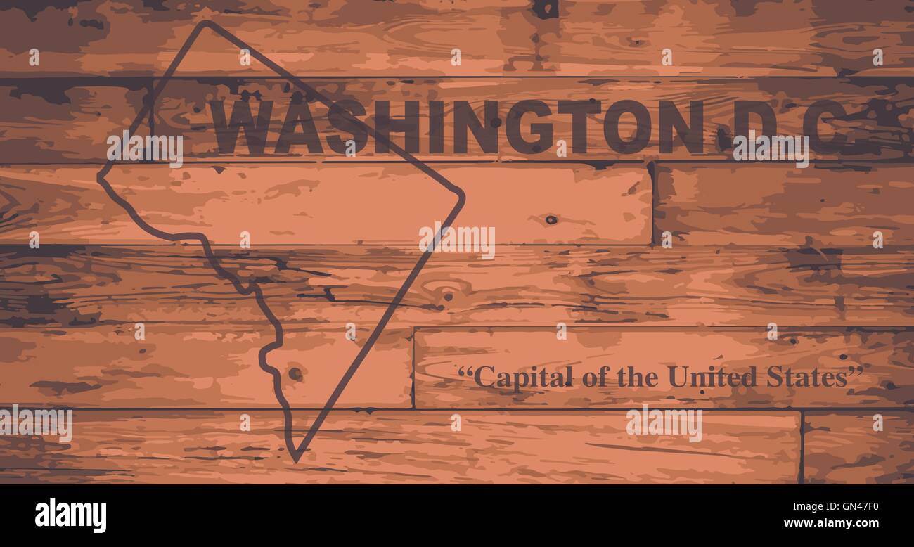 Washington DC Karte Marke Stock Vektor