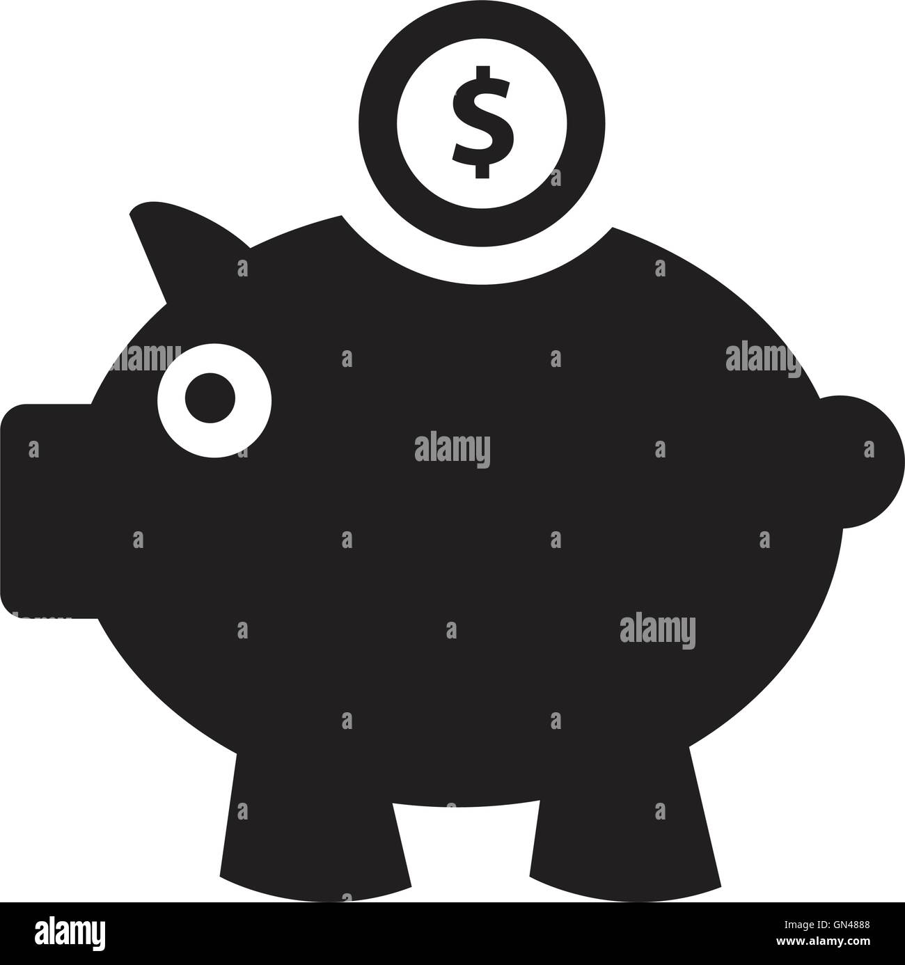 Tropfen-Sparschwein-Symbol Stock Vektor