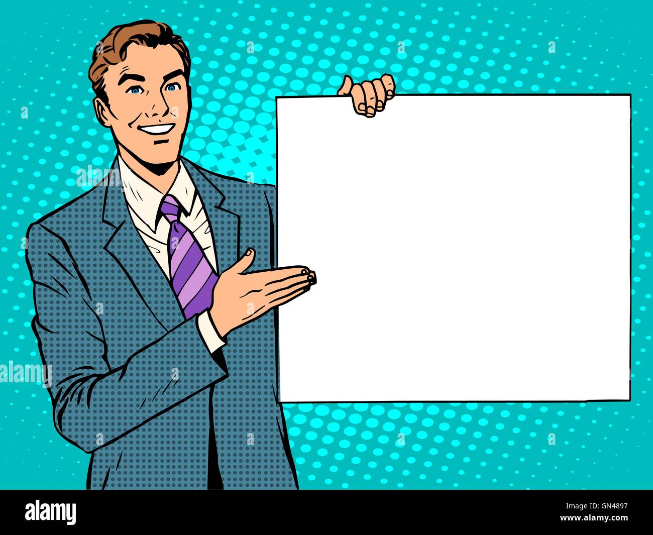 Kaufmann Werbung Ankündigung Ihre Marke hier Stock Vektor