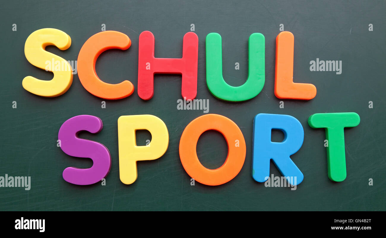 Schulsport (engl.: Schule Sport) Stockfoto