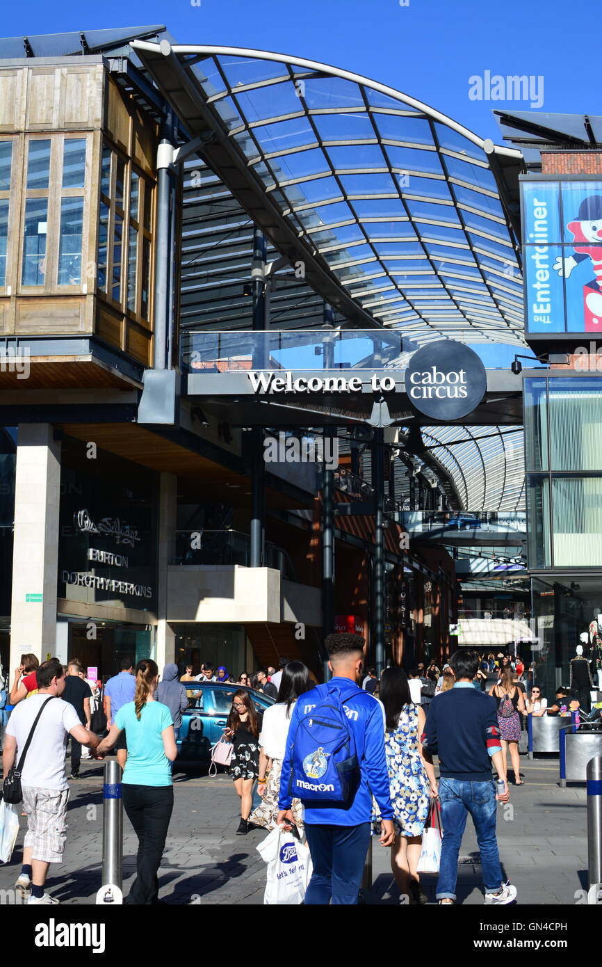 Cabot Circus Einkaufszentrum in der Innenstadt von Bristol in England-27. August 2016 Stockfoto