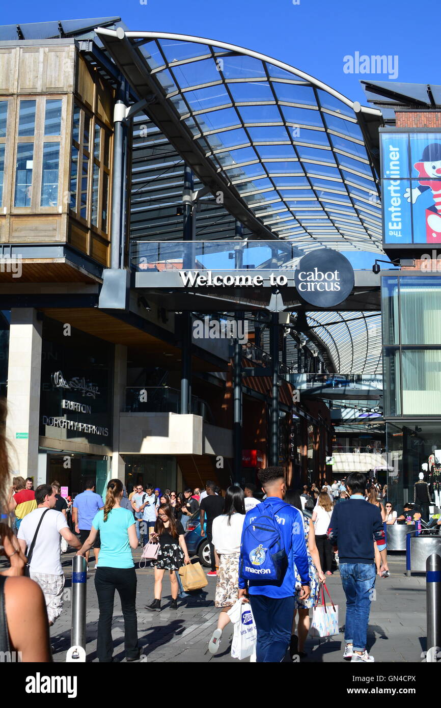 Cabot Circus Einkaufszentrum in der Innenstadt von Bristol in England-27. August 2016 Stockfoto