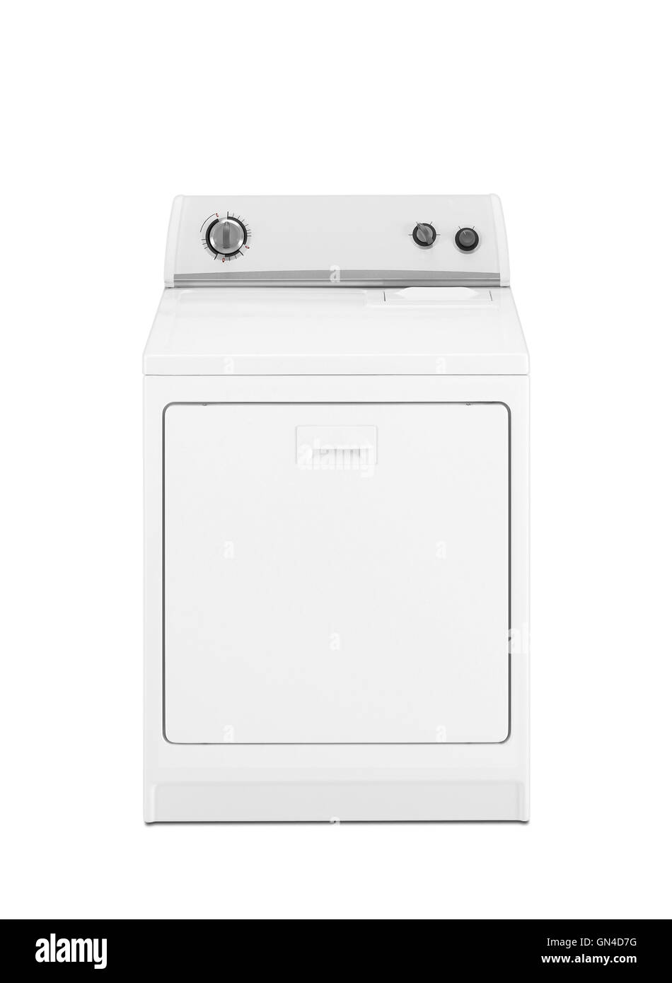 Isolierte Waschmaschine auf weißem Hintergrund Stockfoto