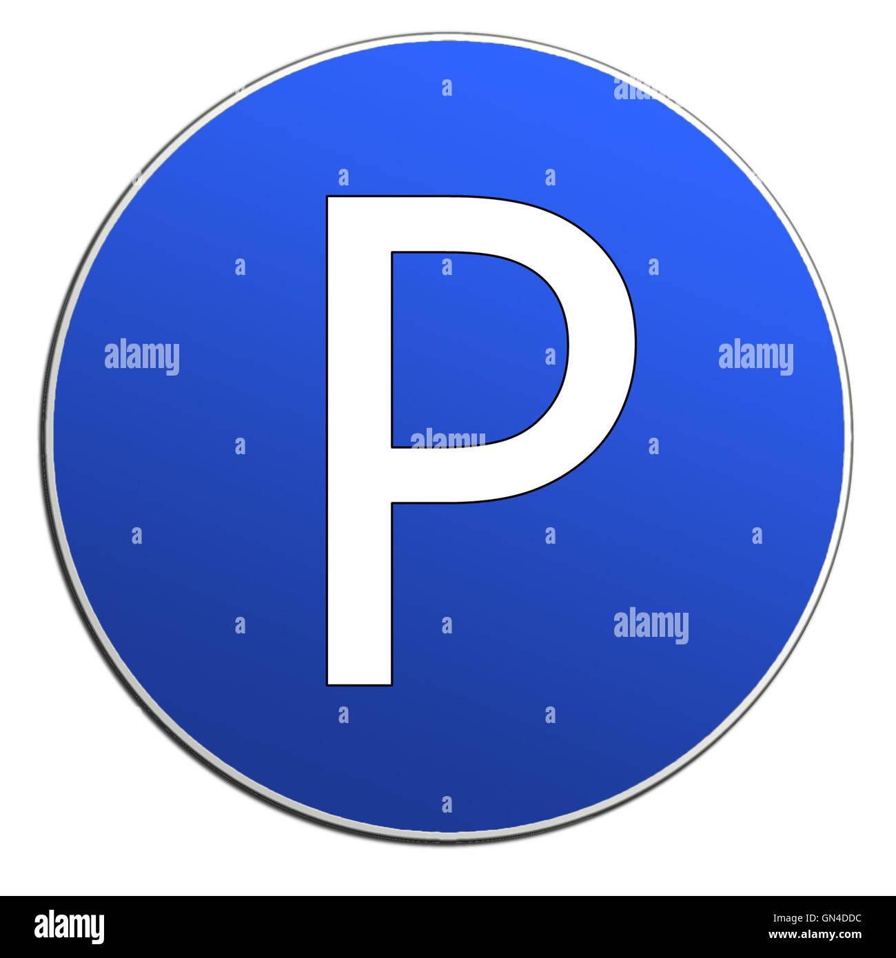 Illustration des Autos parken Zeichen Stockfoto