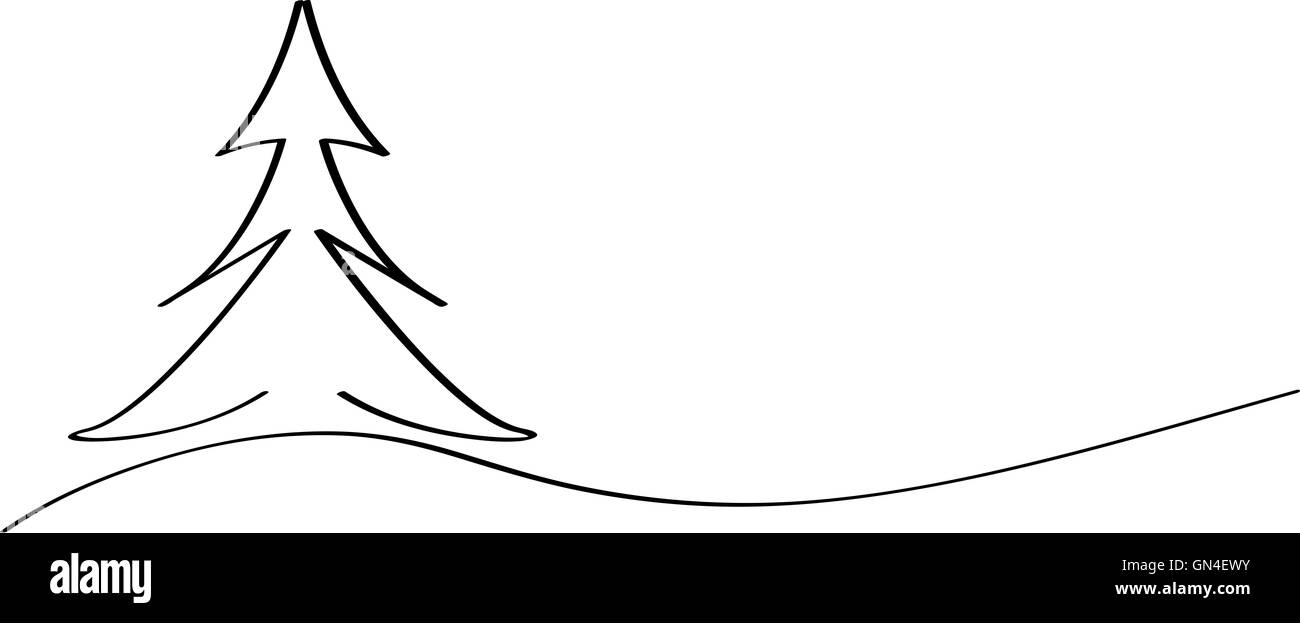 Stilisierte Tanne Stockfoto