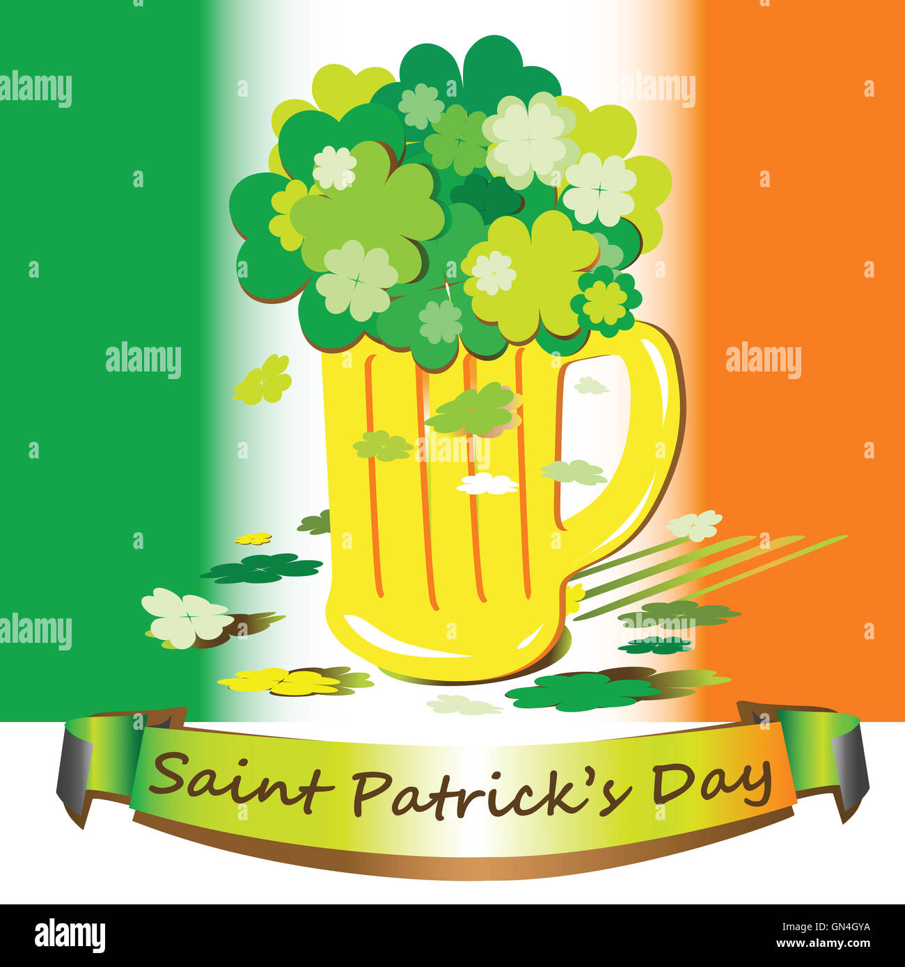 Lucky Shamrock bouchet Stockfoto