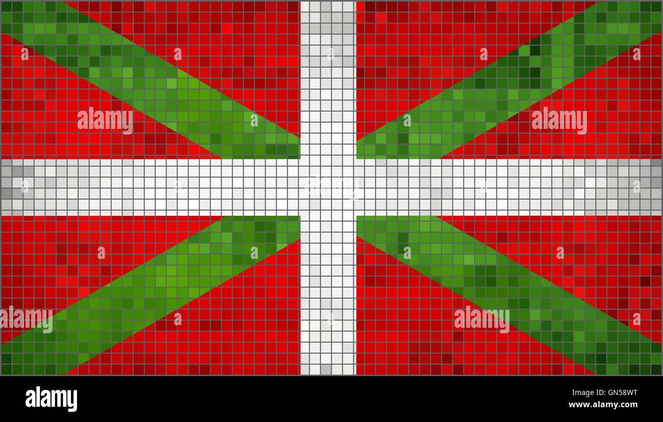 Baskische Flagge Stock Vektor