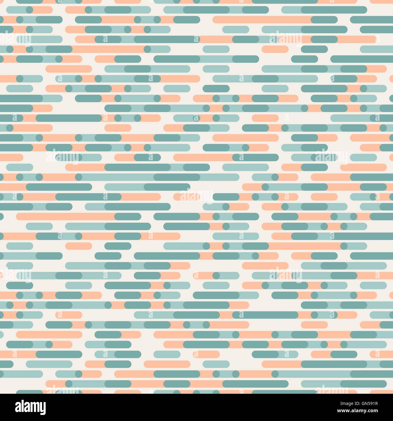 Vektor nahtlos gerundete horizontale parallelen Linien-Muster In hellen Pastelltönen Stock Vektor