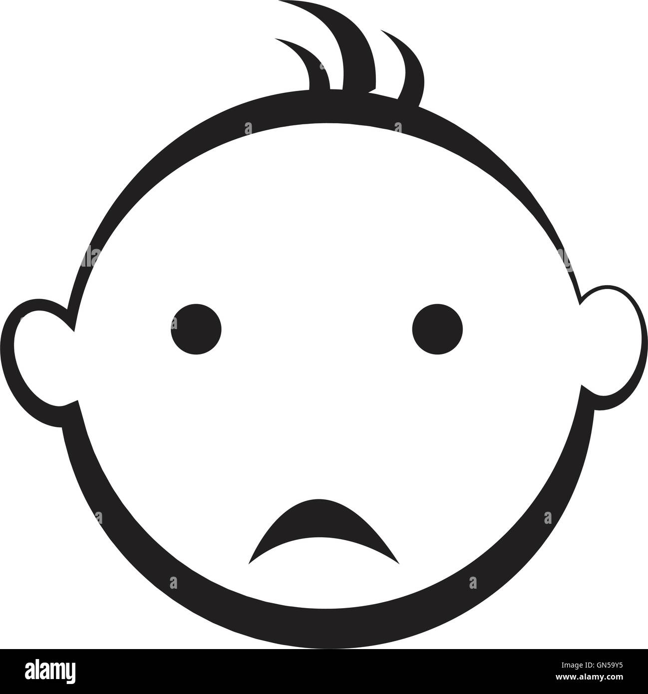 Gesicht Charakter Jungen Madchen Kind Baby Cartoon Stock Vektorgrafik Alamy