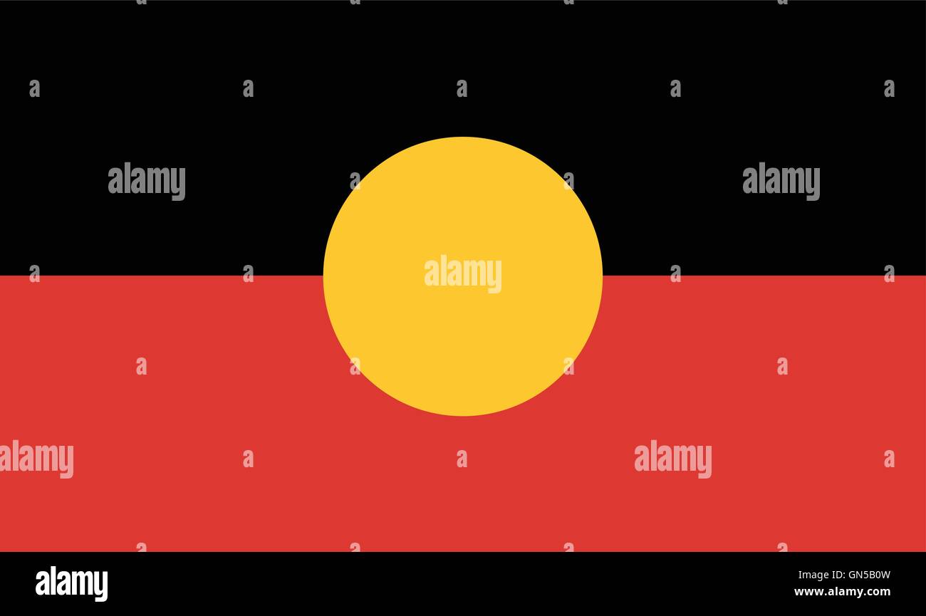 Die Flagge der australischen Aborigines Stock Vektor