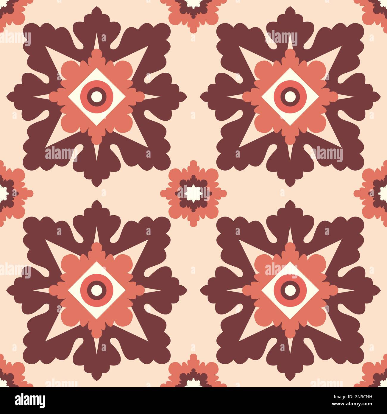 Nahtlose bunten Ornament Fliesen Stock Vektor