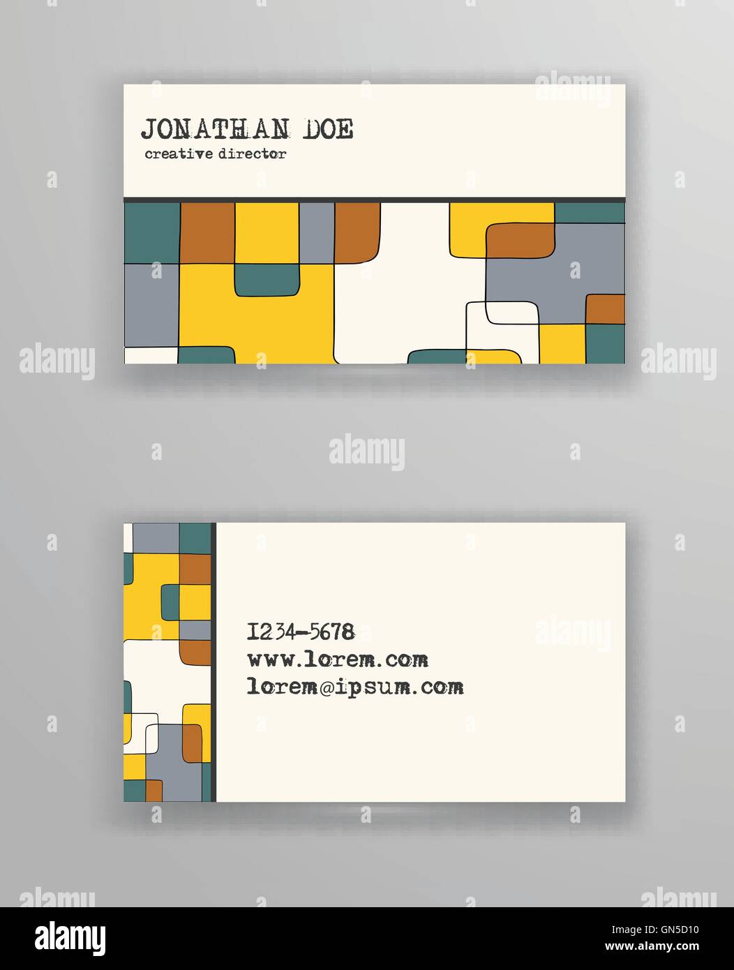 Broschüre mit handgezeichneten Doodle Grenze. Stock Vektor