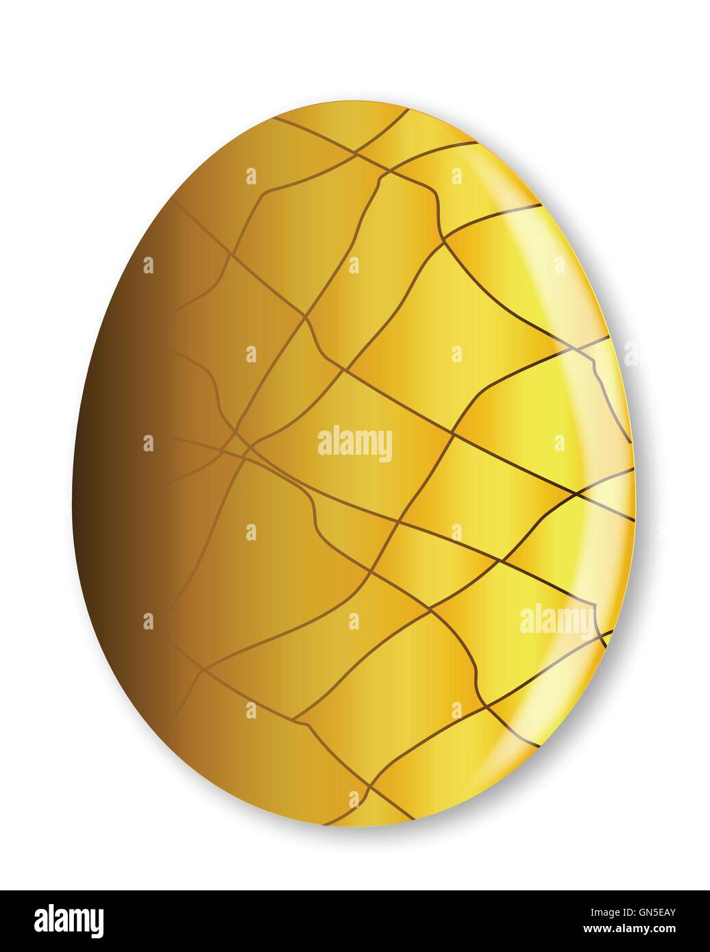 Goldenes Ei geknackt Stock Vektor