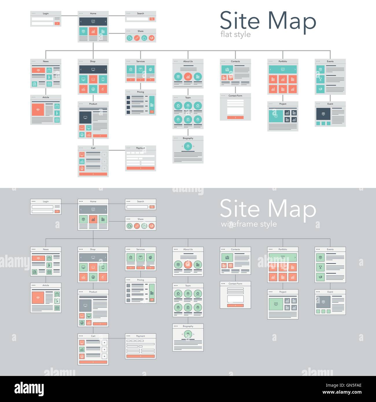 Sitemap Stock Vektor