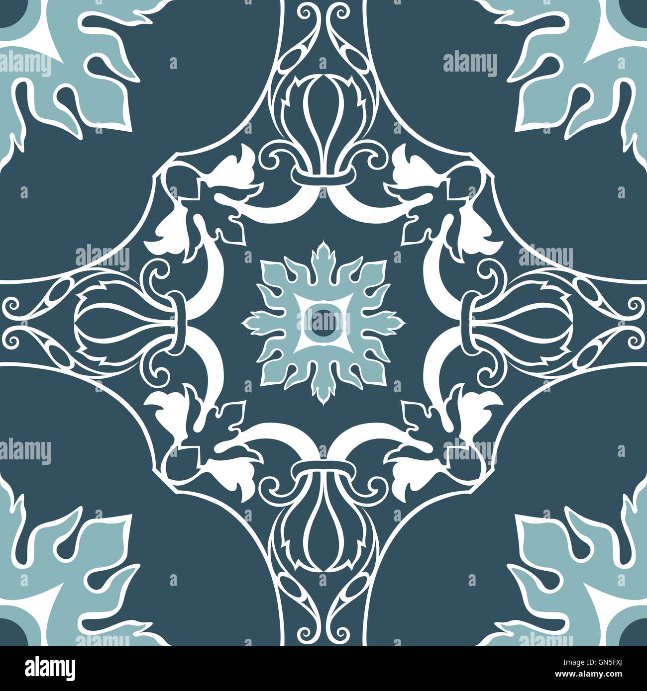 Nahtlose bunten Ornament Fliesen Stock Vektor