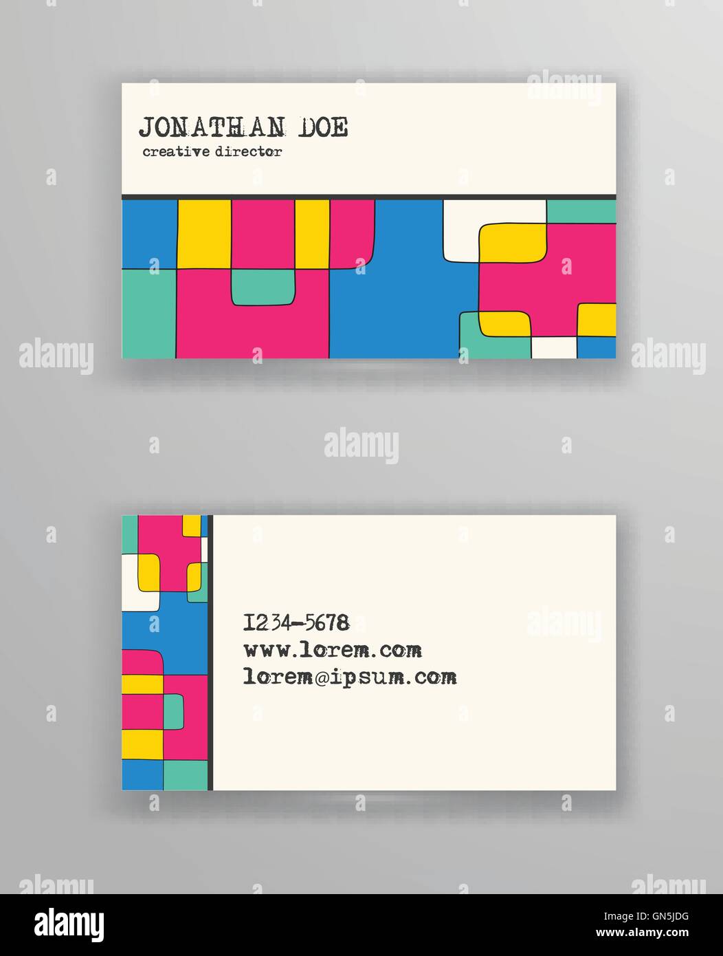 Broschüre mit handgezeichneten Doodle Grenze. Stock Vektor