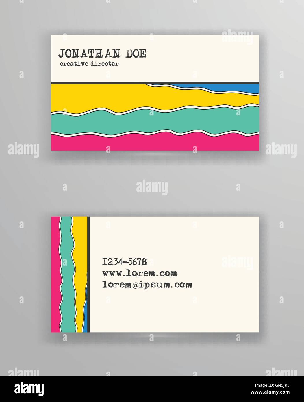 Broschüre mit handgezeichneten Doodle Grenze. Stock Vektor