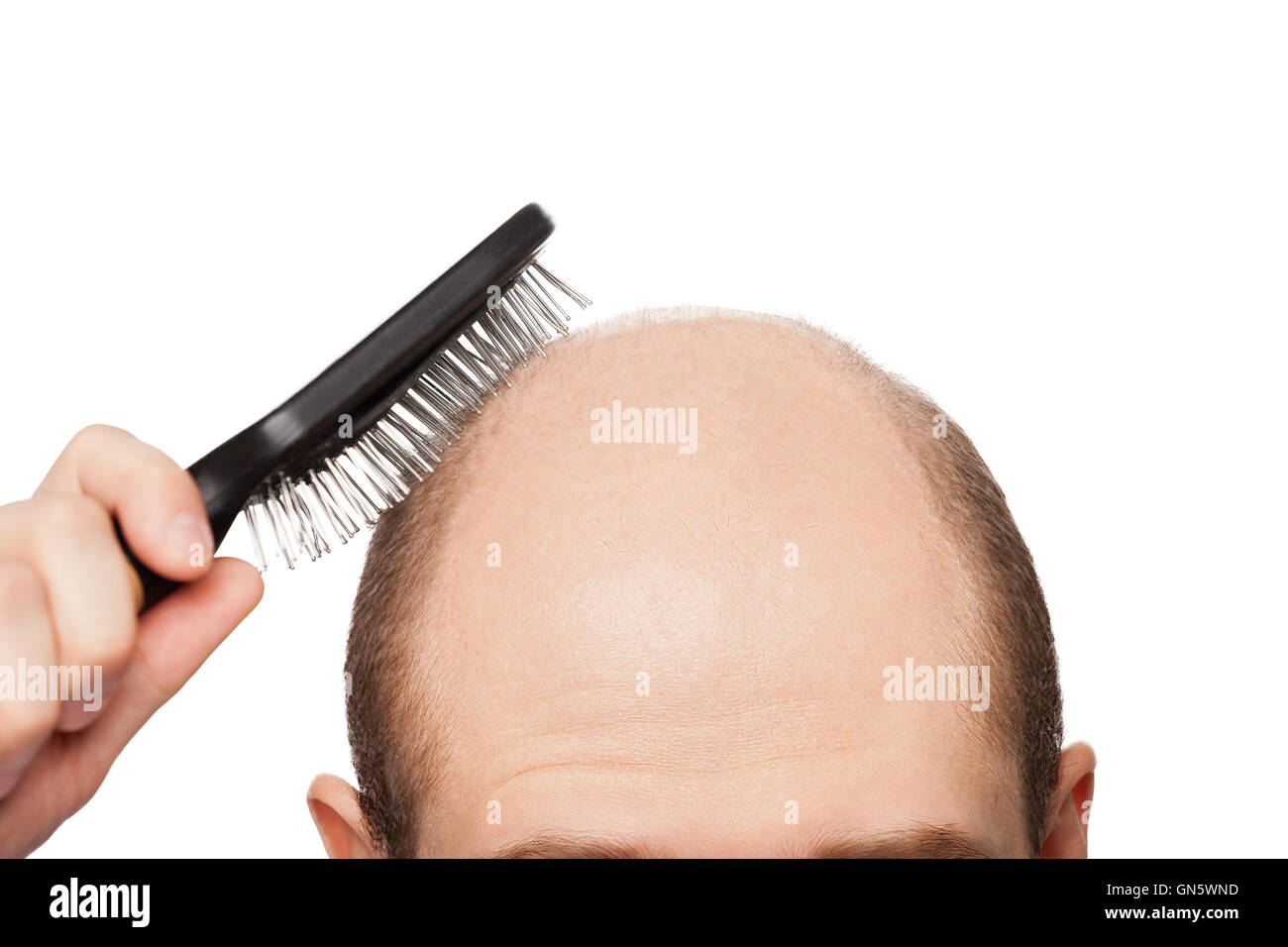 Glatzkopf-Kopf Stockfoto