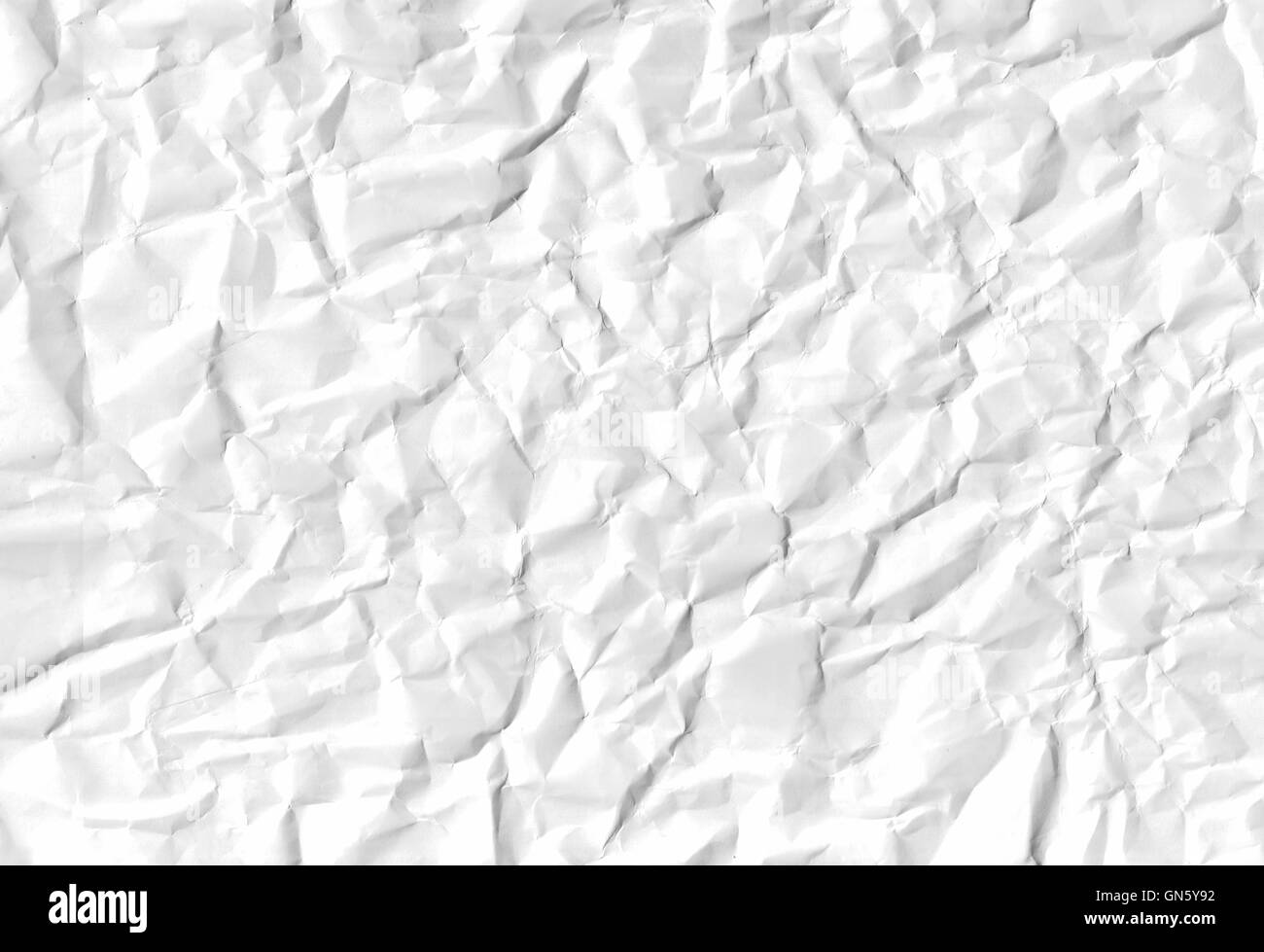 weiße zerknittertes Papiertexturen Stockfoto