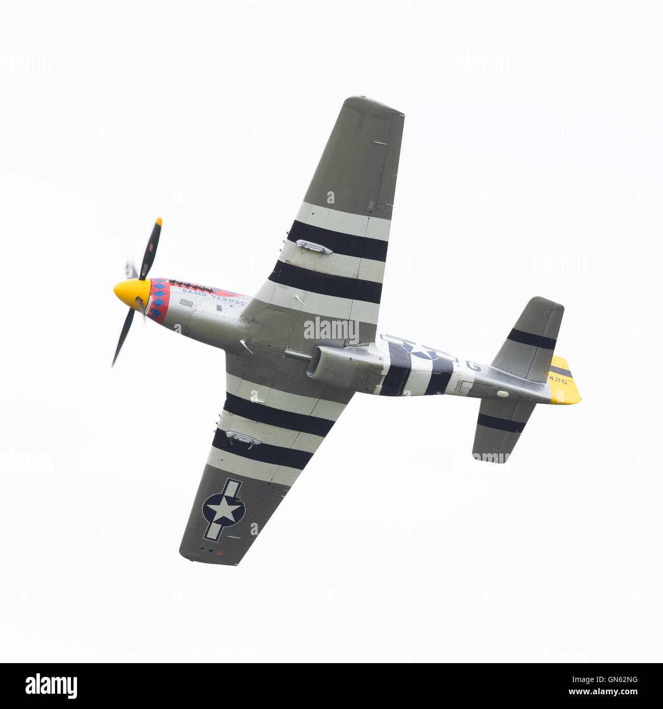 LEEUWARDEN, Niederlande - Juni 10: P51 Mustang Anzeigen der niederländischen Luftwaffe Open House. 10. Juni 2016 in Leeuwarden, Th Stockfoto