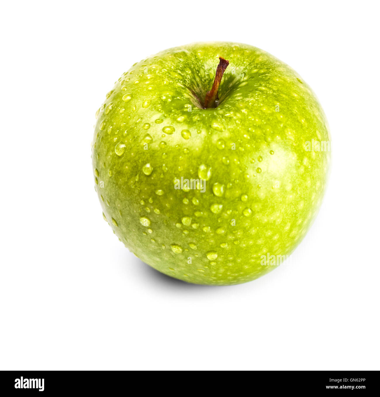 nassen grüner Apfel Stockfoto