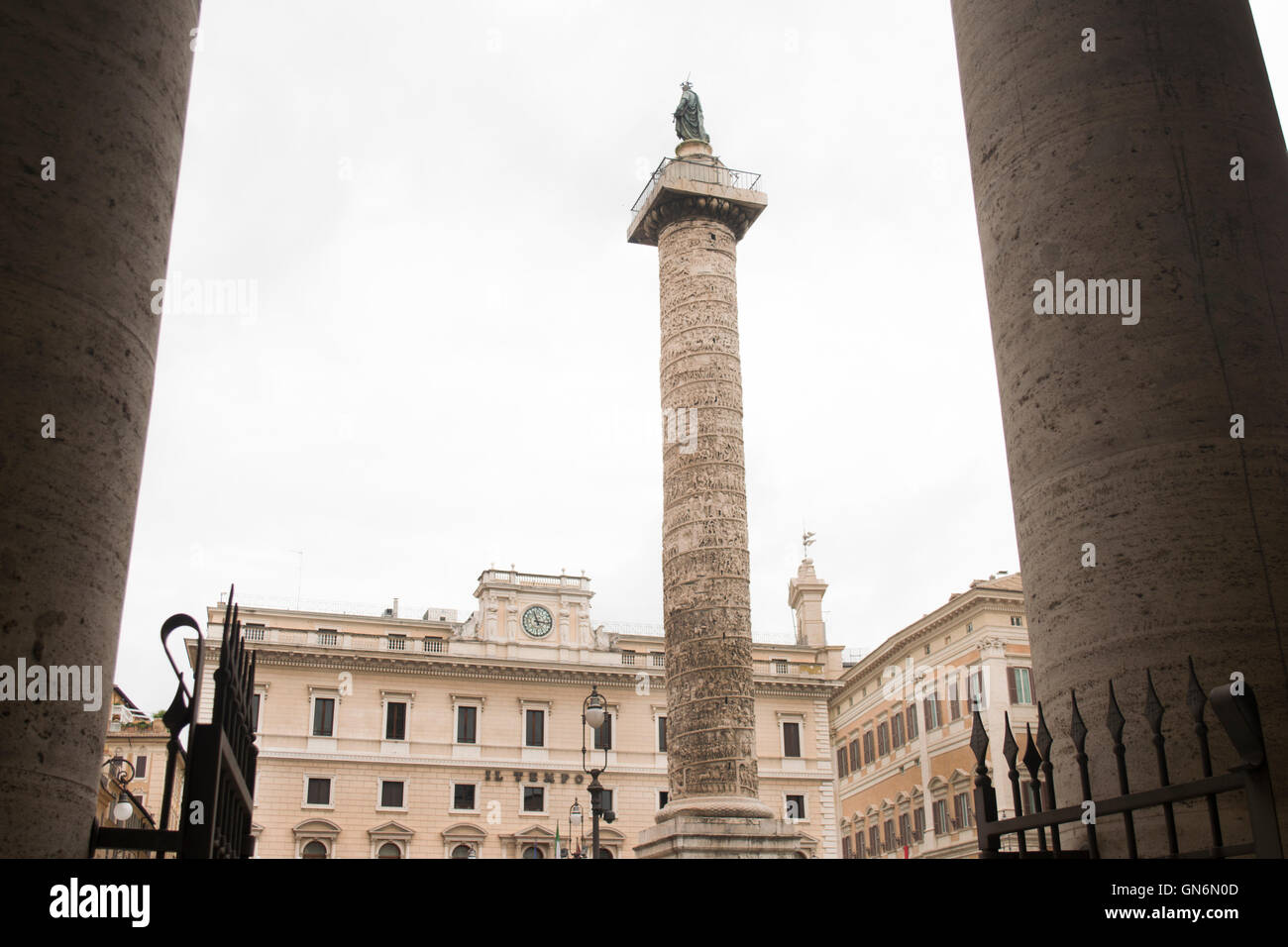 Rom, Marco Aurelio Spalte in Colonna quadratisch Stockfoto