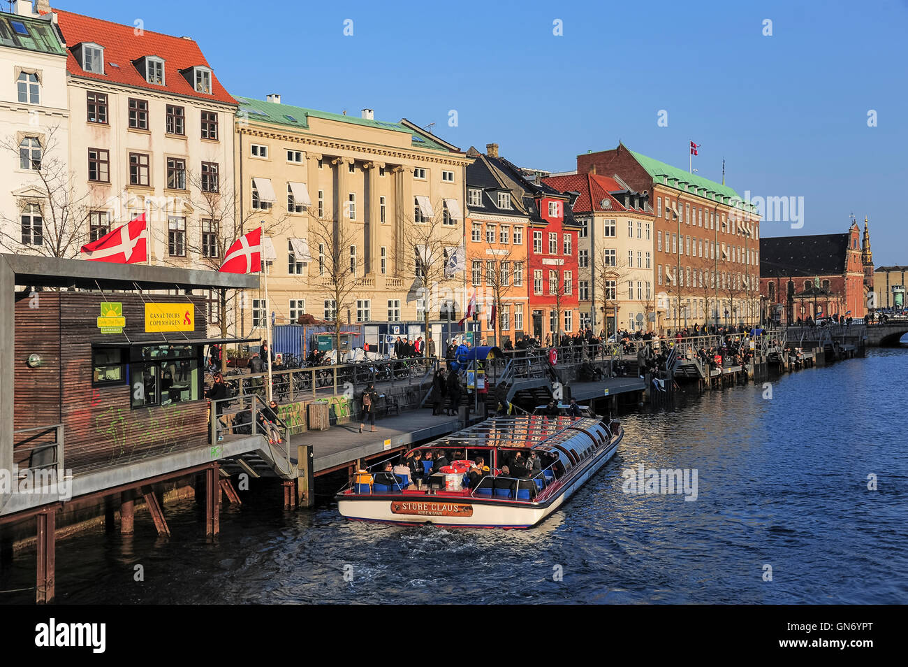 Kanal von Nyhavn, Kopenhagen, Dänemark Stockfoto
