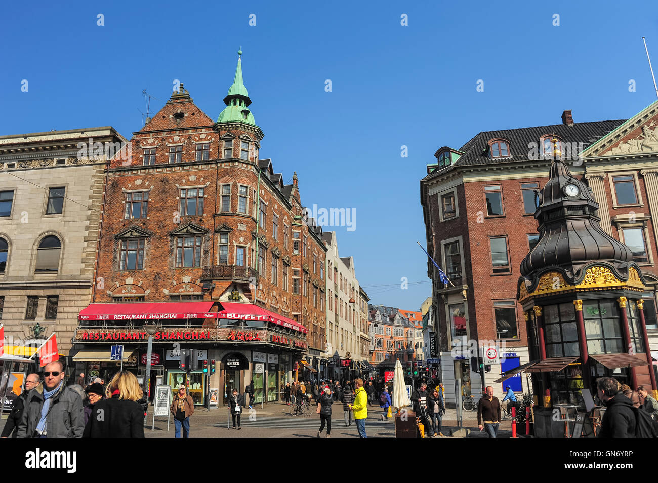 Kongens Nytorv, Kopenhagen, Dänemark Stockfoto