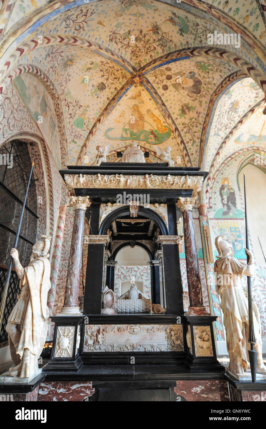 Innenraum der Dom zu Roskilde, Kopenhagen, Dänemark Stockfoto