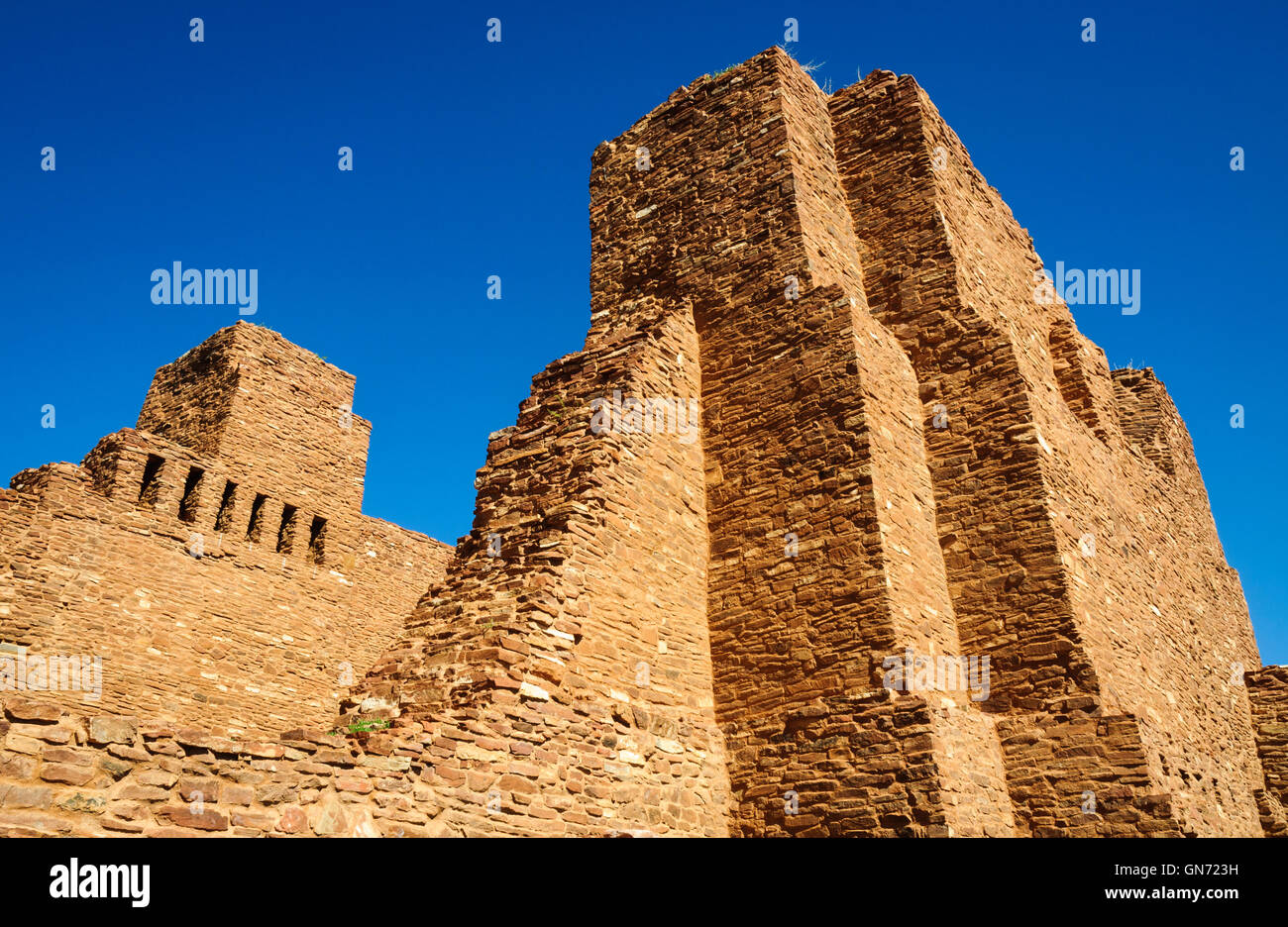 Quarai Ruinen in Salinas Pueblo Missionen National Monument Stockfoto