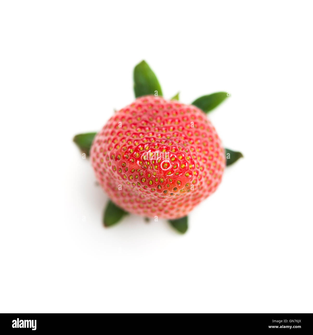 Draufsicht der Erdbeere isoliert Stockfoto