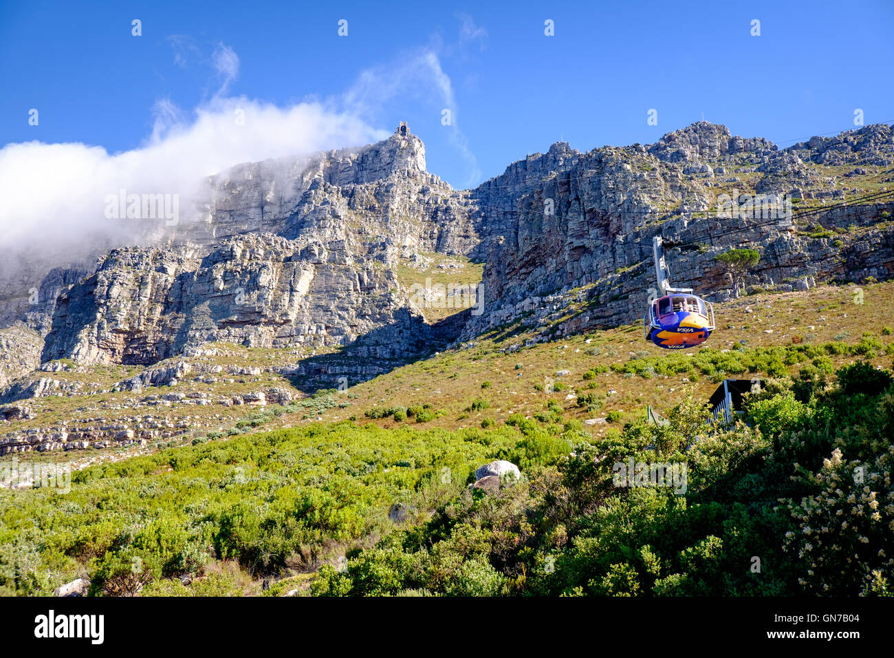 Wolkendecke, Tischdecke Effekt über Tafelberg, Kapstadt, Südafrika Stockfoto