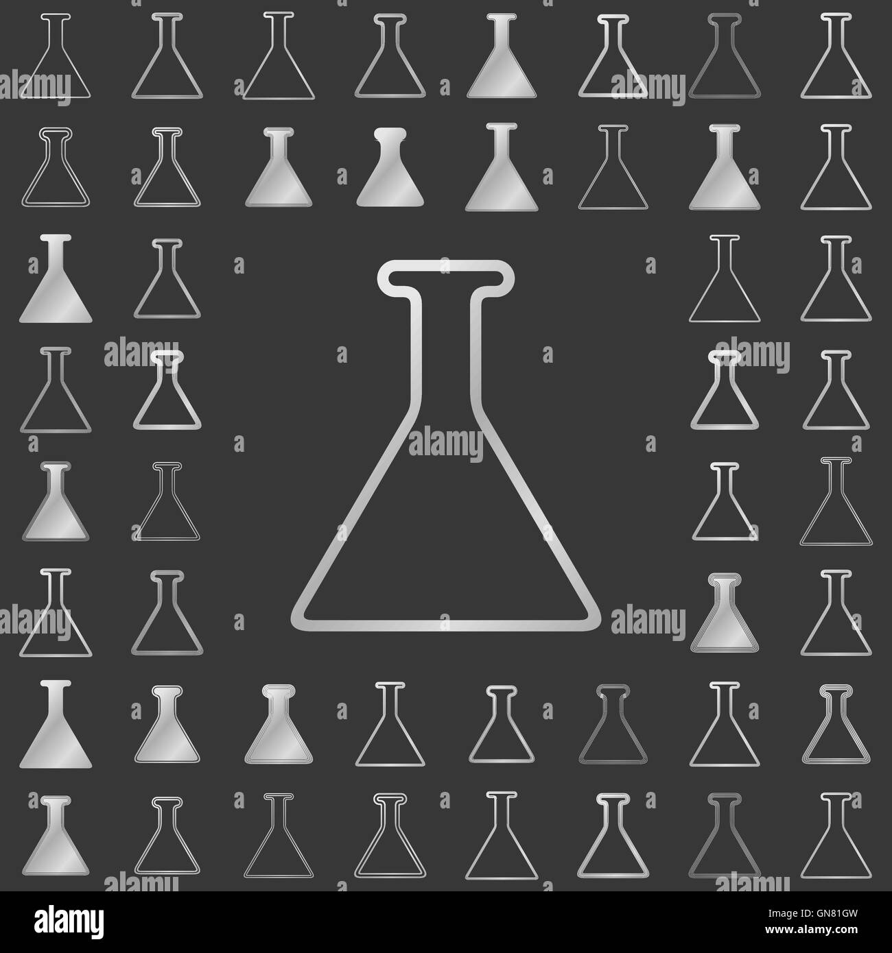 Silverline Chemiebaukasten Icon design Stock Vektor