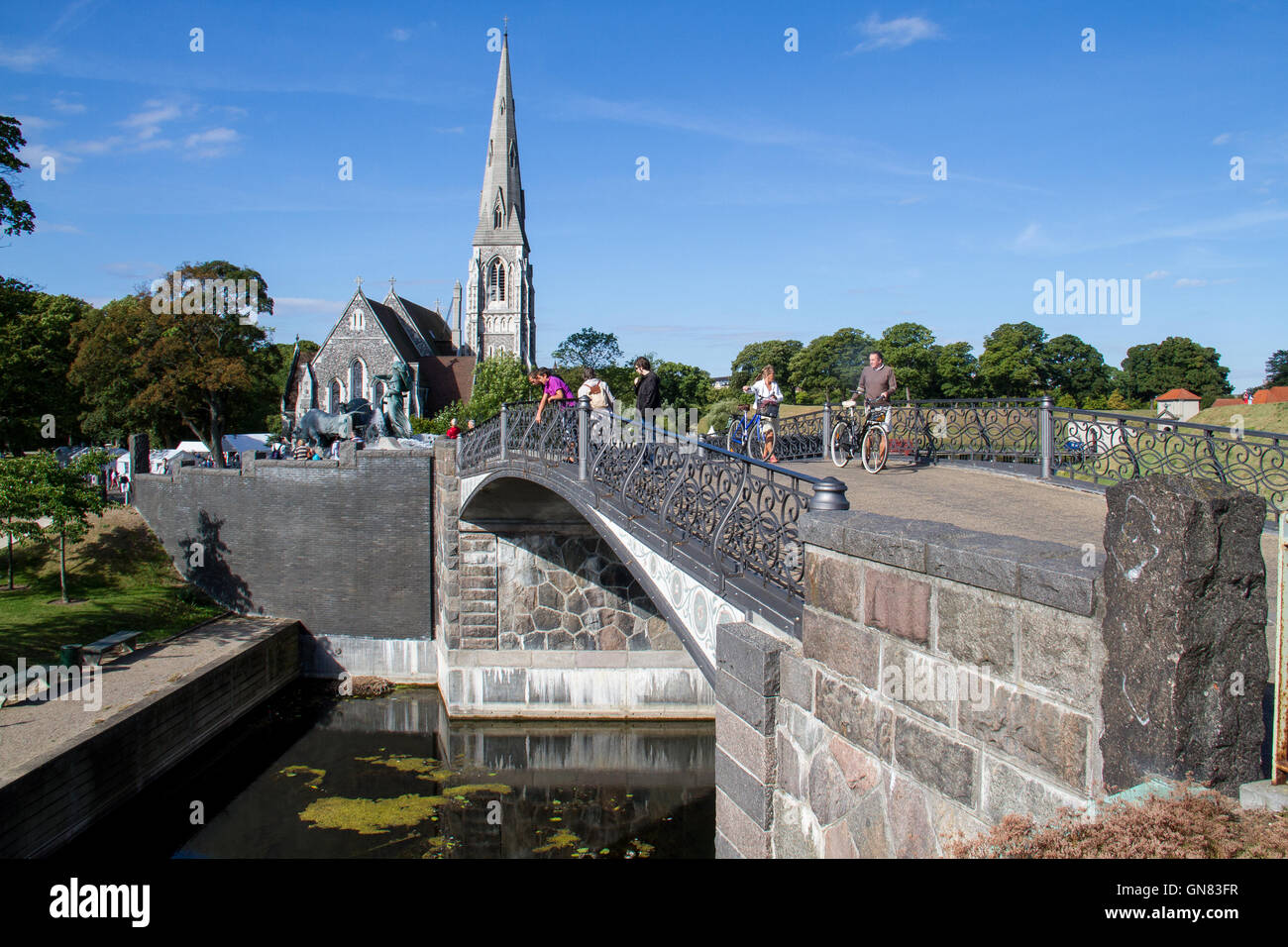 St. Alban-Kirche, auch bekannt als die englische Kirche in Kopenhagen, Dänemark Stockfoto