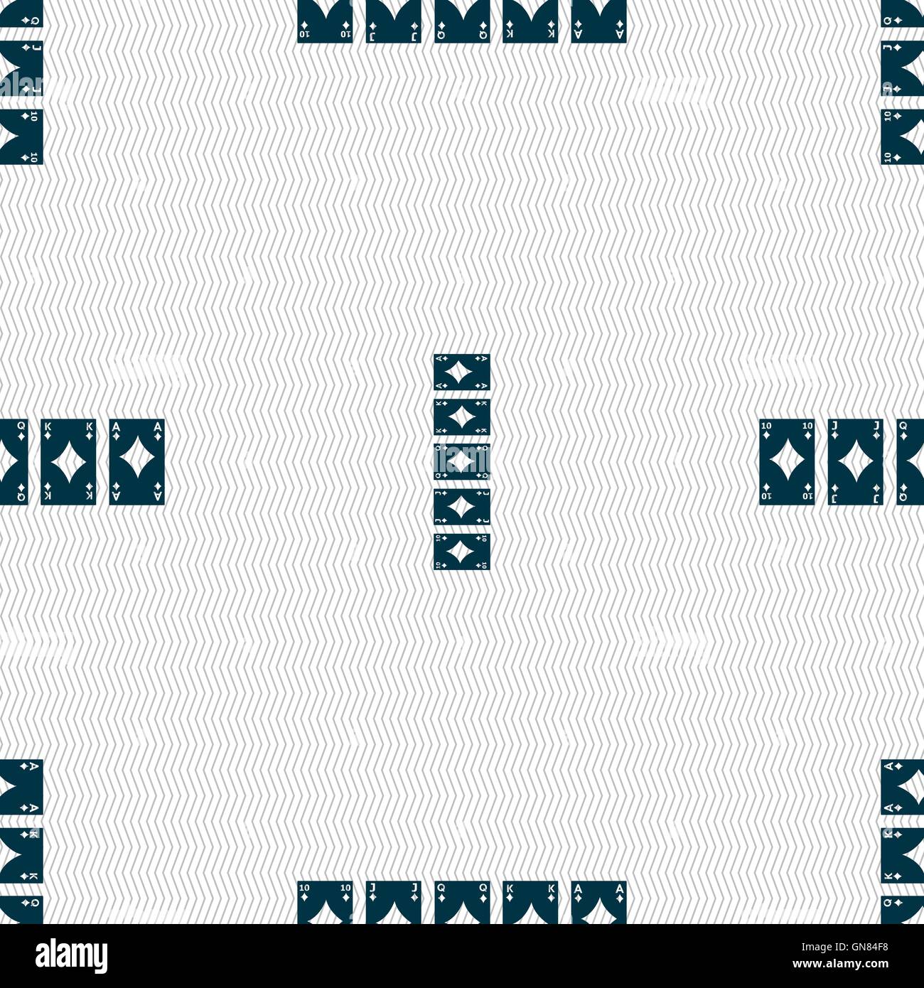 Eine royal Straight Flush Spielkarten Poker hand im Herzen Symbol Zeichen. Nahtlose Muster mit geometrischen Struktur. Vektor Stock Vektor Eine royal Straight Flush Spielkarten Poker hand im Herzen Symbol Zeichen. Nahtlose Muster mit geometrischen Struktur. Vektor Stock Vektor