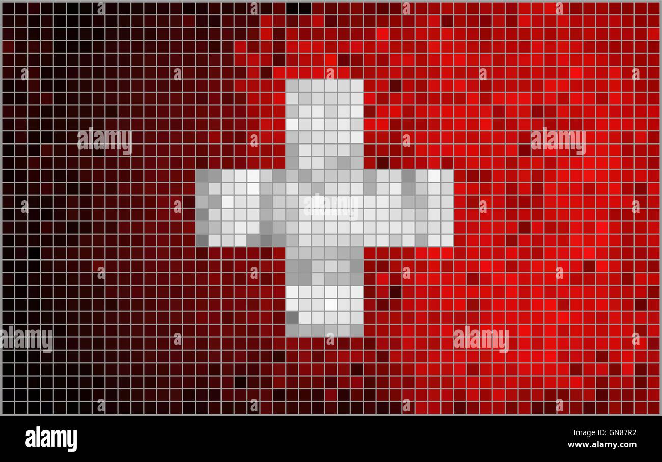 Flagge der Schweiz Stock Vektor