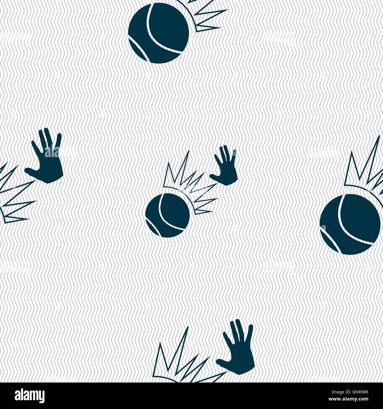 Basketball-Ikone Zeichen. Nahtlose Muster mit geometrischen Struktur. Vektor Stock Vektor
