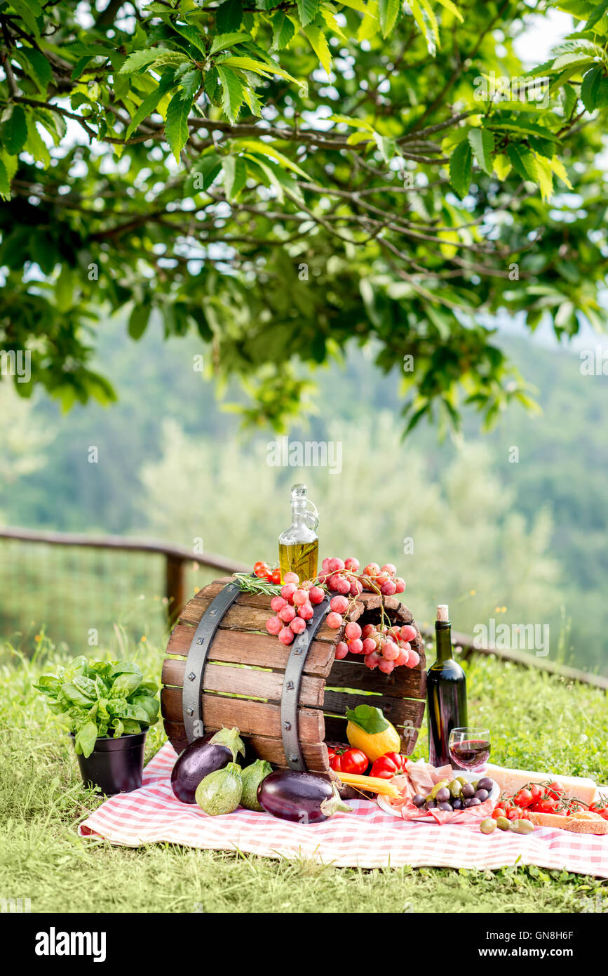 Italienische Küche im freien Stockfoto