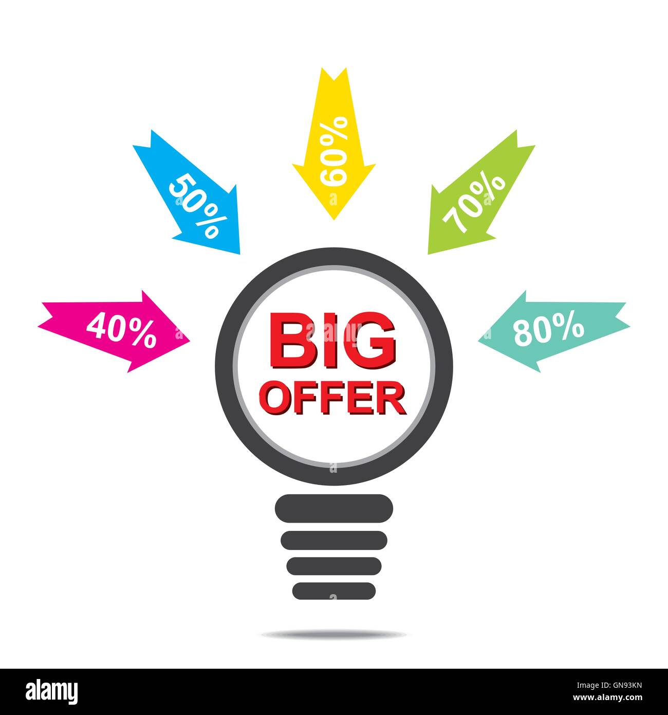 großes Angebot Rabatt Banner Design Vektor Stock Vektor