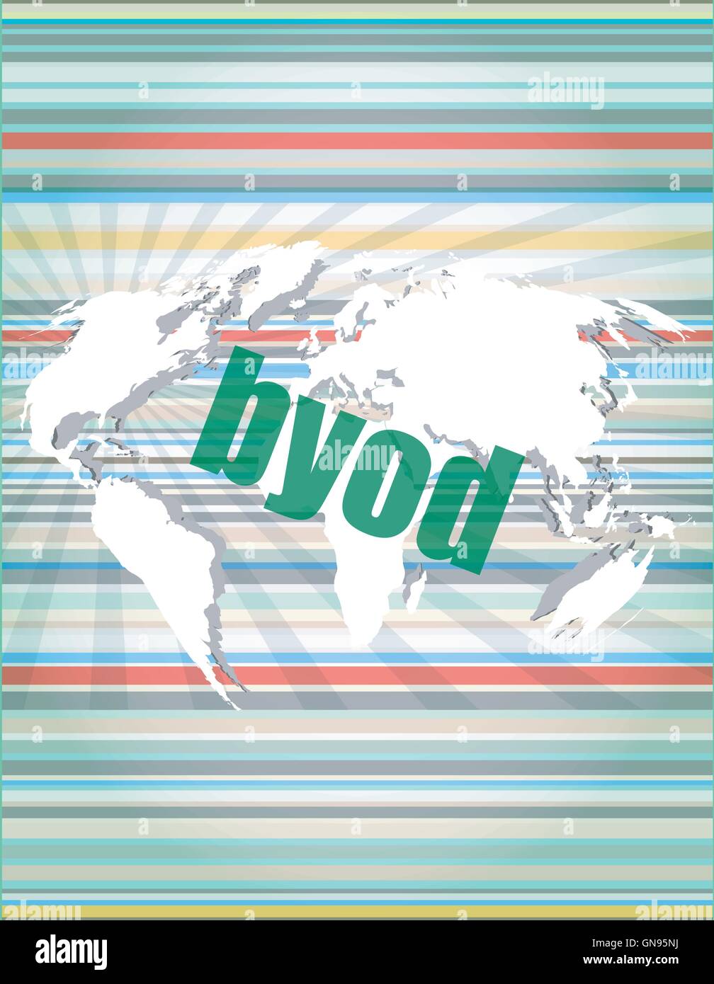 BYOD Wort auf dem digitalen Bildschirm, Mission Control-Interface Hallo Technologie Vektor Anführungszeichen mit Sprechblase dünne Linie. Concep Stock Vektor BYOD Wort auf dem digitalen Bildschirm, Mission Control-Interface Hallo Technologie Vektor Anführungszeichen mit Sprechblase dünne Linie. Concep Stock Vektor