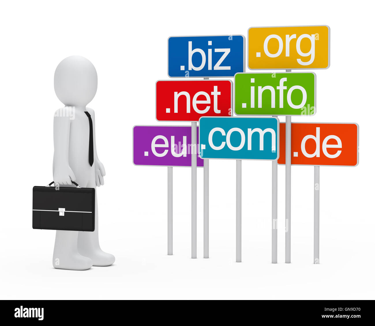 Geschäftsmann Domäne Schilder Stockfoto Geschäftsmann Domäne Schilder Stockfoto