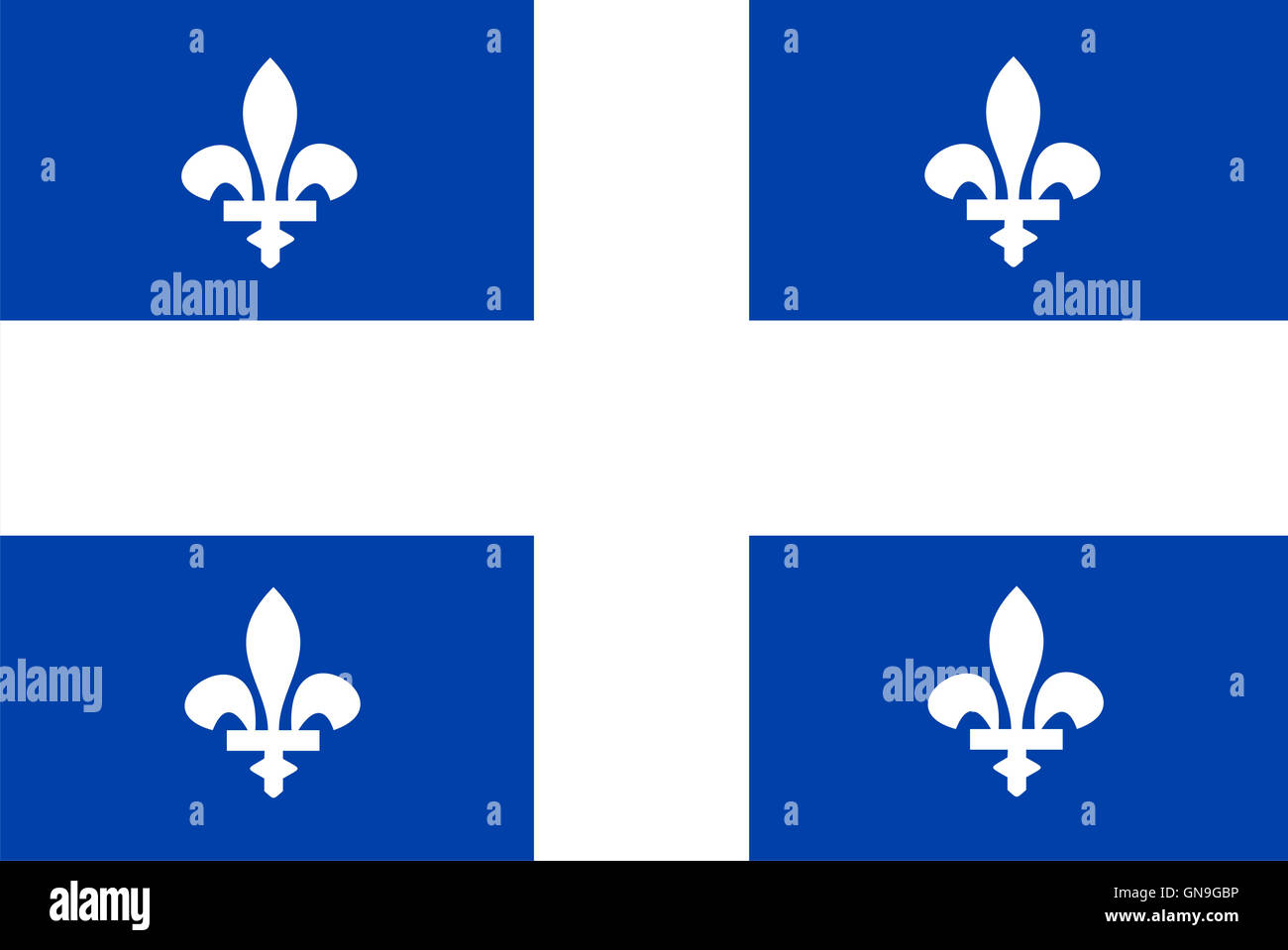 Quebec-Flagge Stockfoto