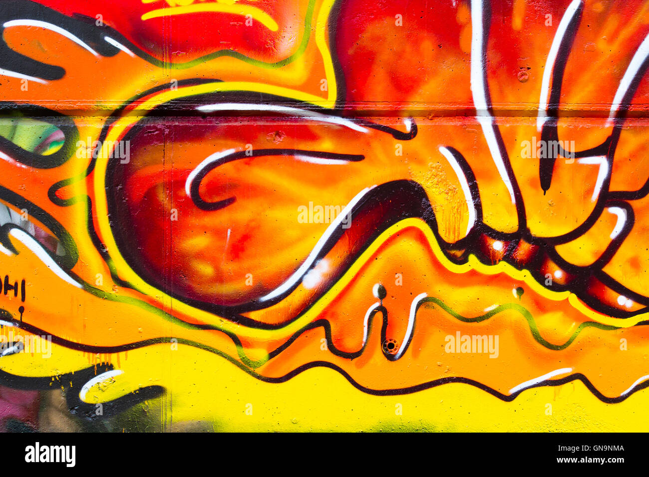 Roter urban Graffiti Nahaufnahme, werden als Hintergrund verwendet Stockfoto
