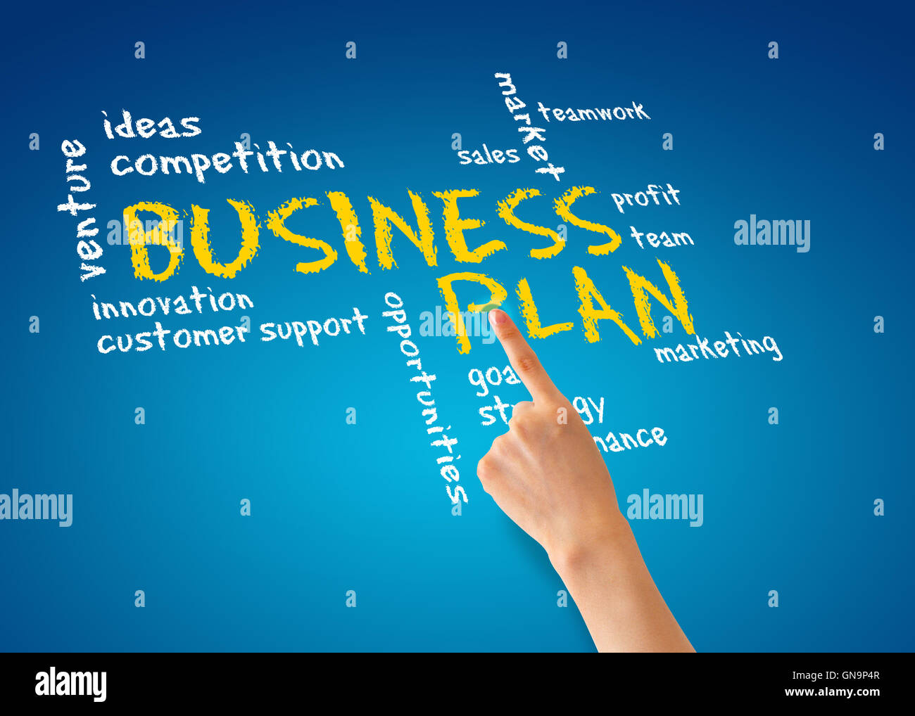 Business-Plan Stockfoto