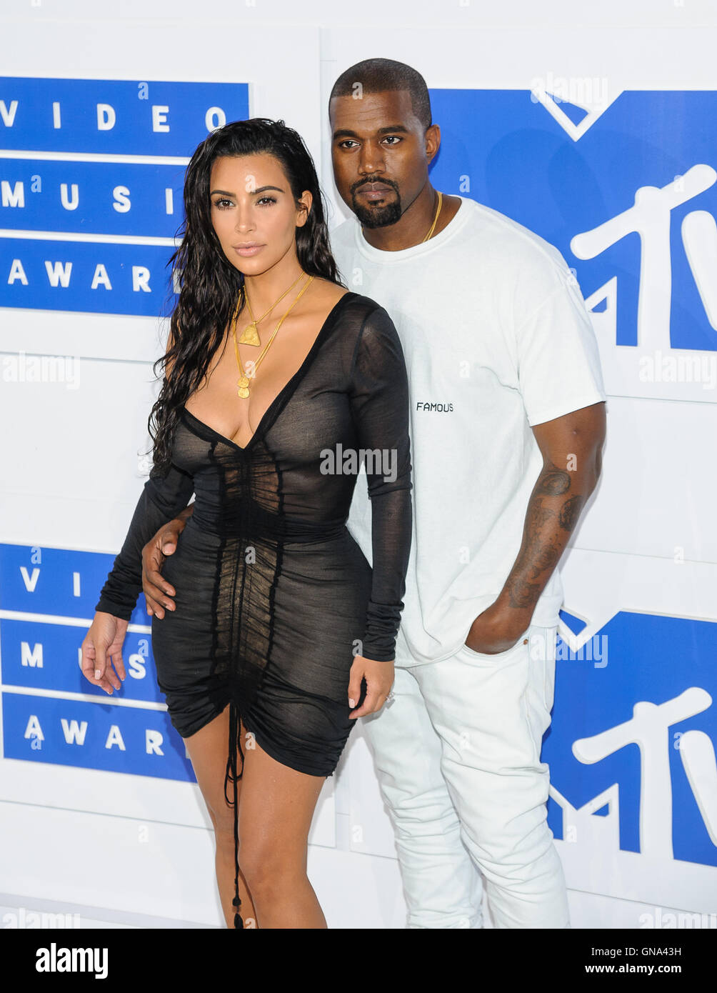 New York, NY, USA. 28. August 2016.  Kim Kardashian West, Kanye West. 2016 MTV Video Music Awards im Madison Square Garden.  Bildnachweis: Mario Santoro/AdMedia/ZUMA Draht/Alamy Live-Nachrichten Stockfoto
