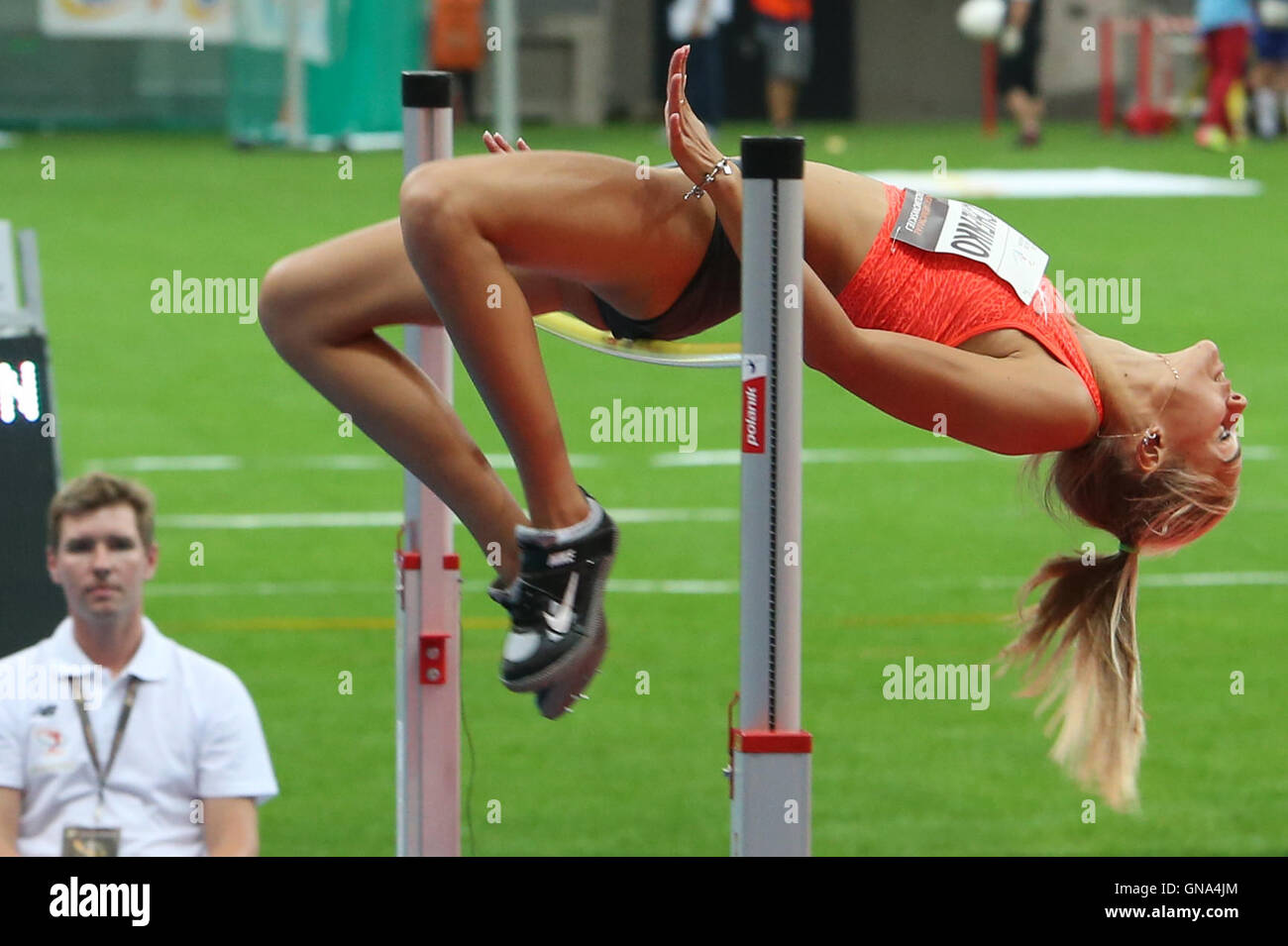 Warschau, Polen. 28. August 2016. Kamila Skolimowska Memorial Leichtathletik-Meeting. Yuliya Lewtschenko (UKR), Damen-Hochsprung © Action Plus Sport/Alamy Live News Stockfoto