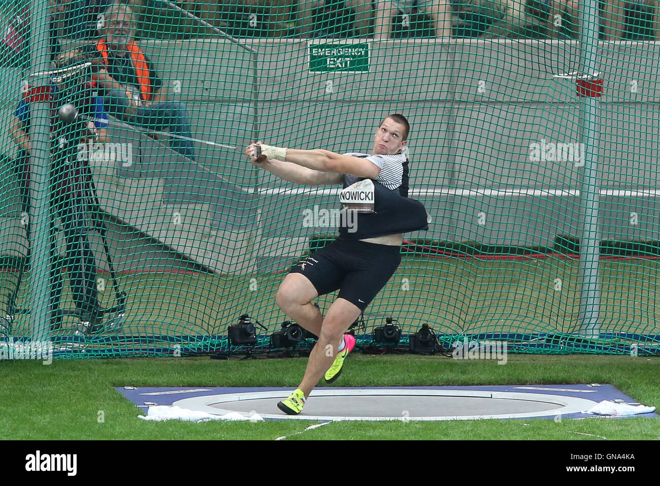 Warschau, Polen. 28. August 2016. Kamila Skolimowska Memorial Leichtathletik-Meeting. Wojciech Nowicki (POL), Mens Hammerwurf © Action Plus Sport/Alamy Live News Stockfoto